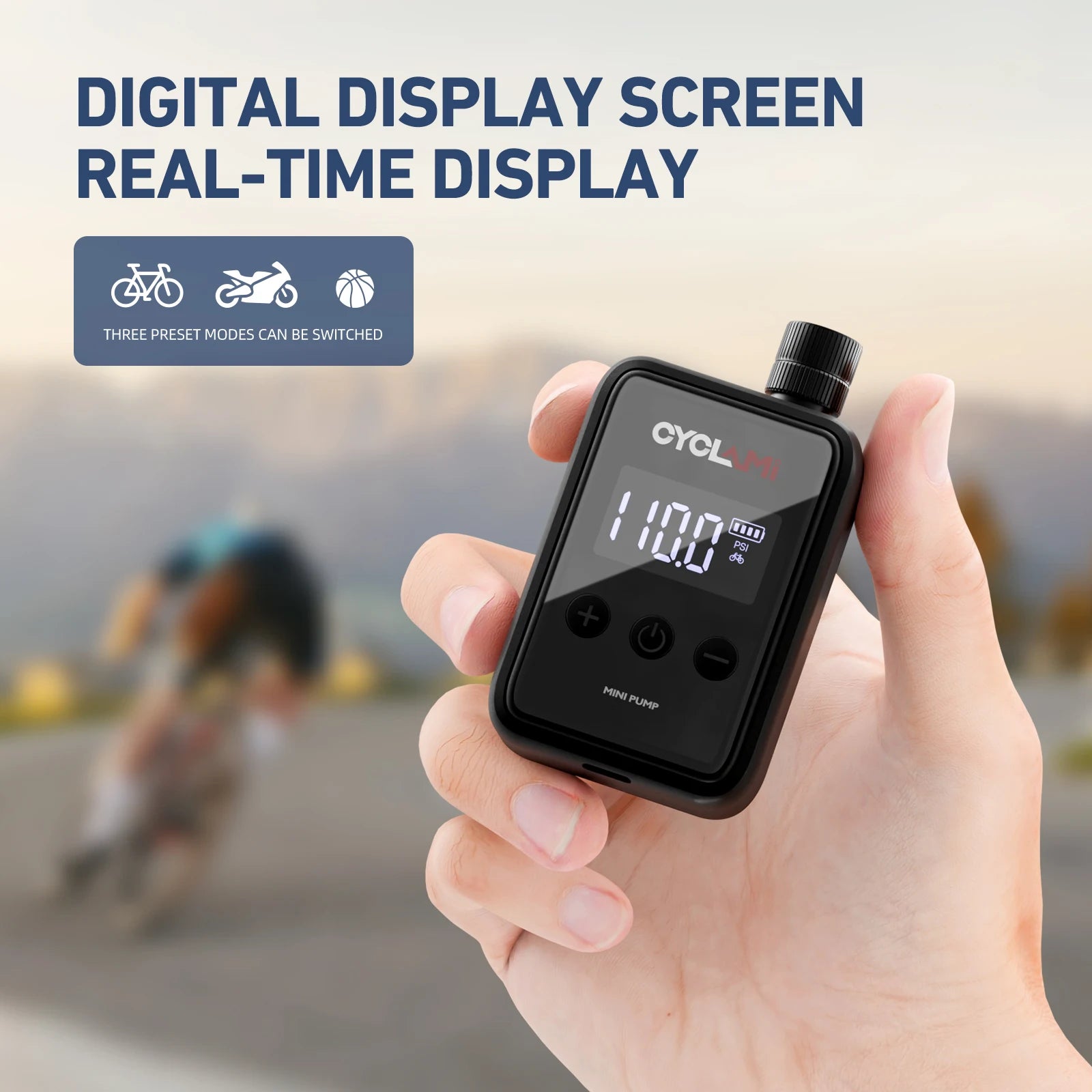 Lightweight and portable air pump for bikes